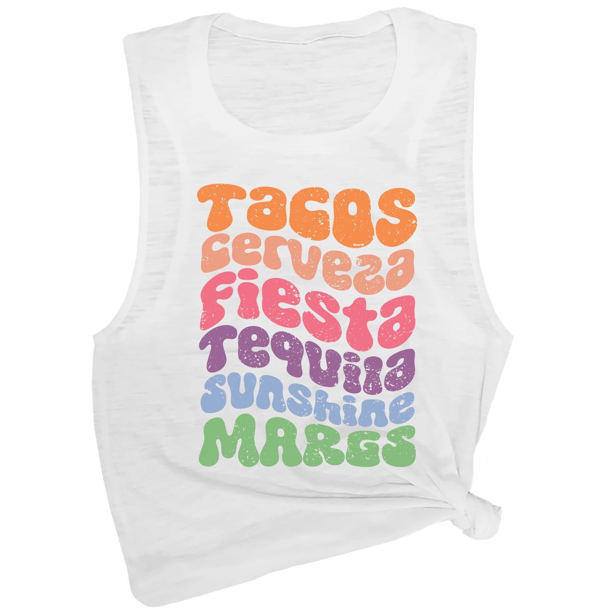 Tacos, Cerveza, Fiesta, Tequila, Sunshine, Margs Muscle Tee
