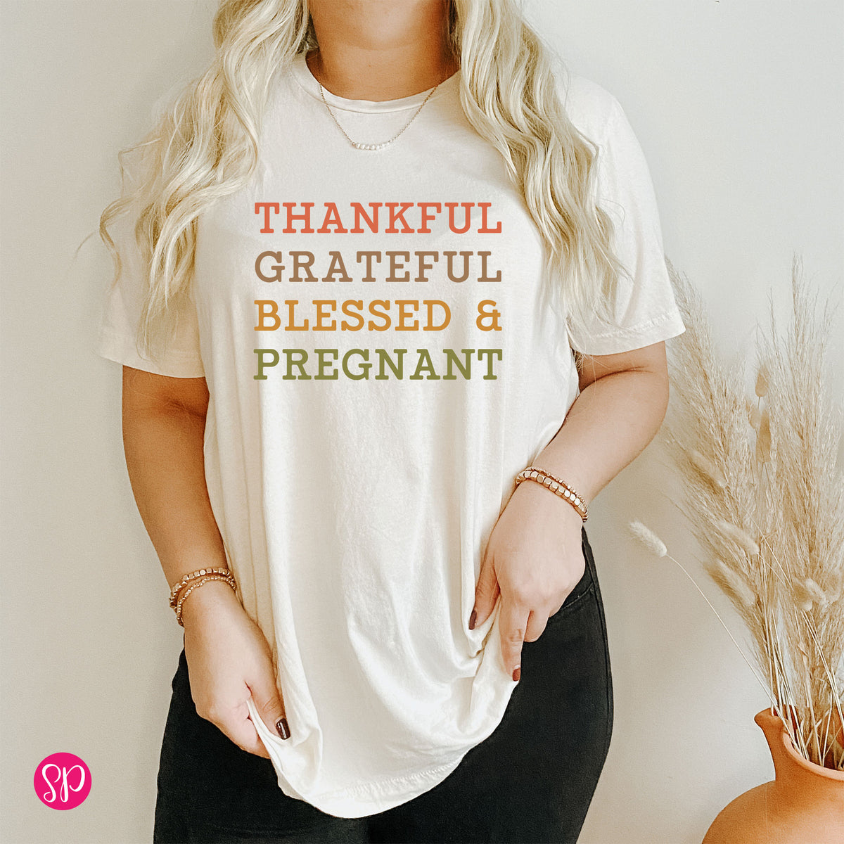 Thankful Grateful Blessed & Pregnant Unisex T-Shirt