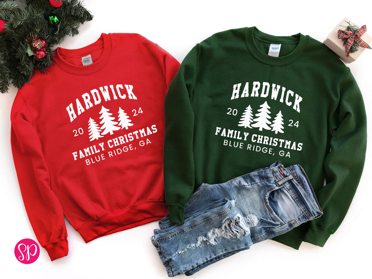 Three Trees Family Christmas Sweatshirt