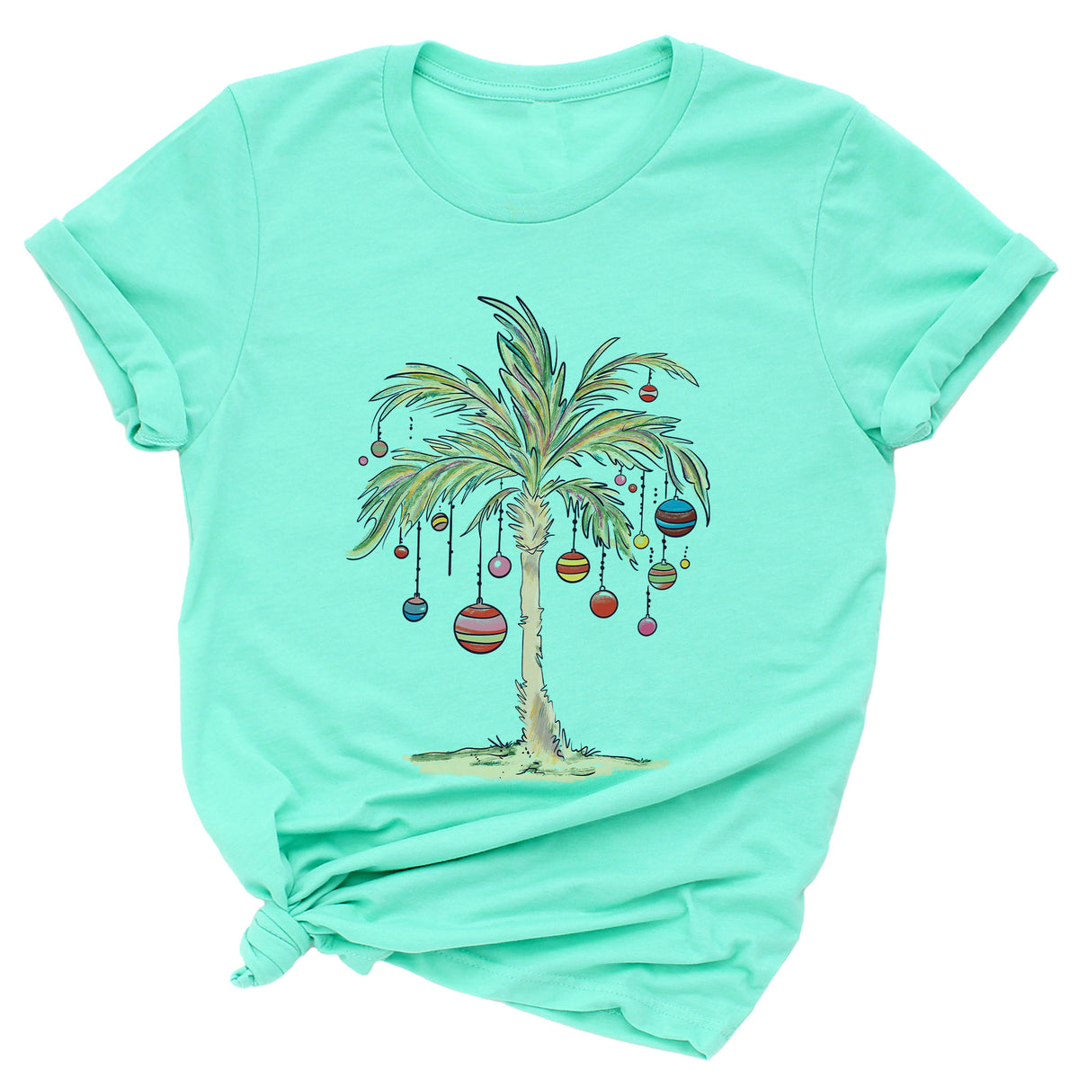Tropical Christmas Palm Tree Unisex T-Shirt