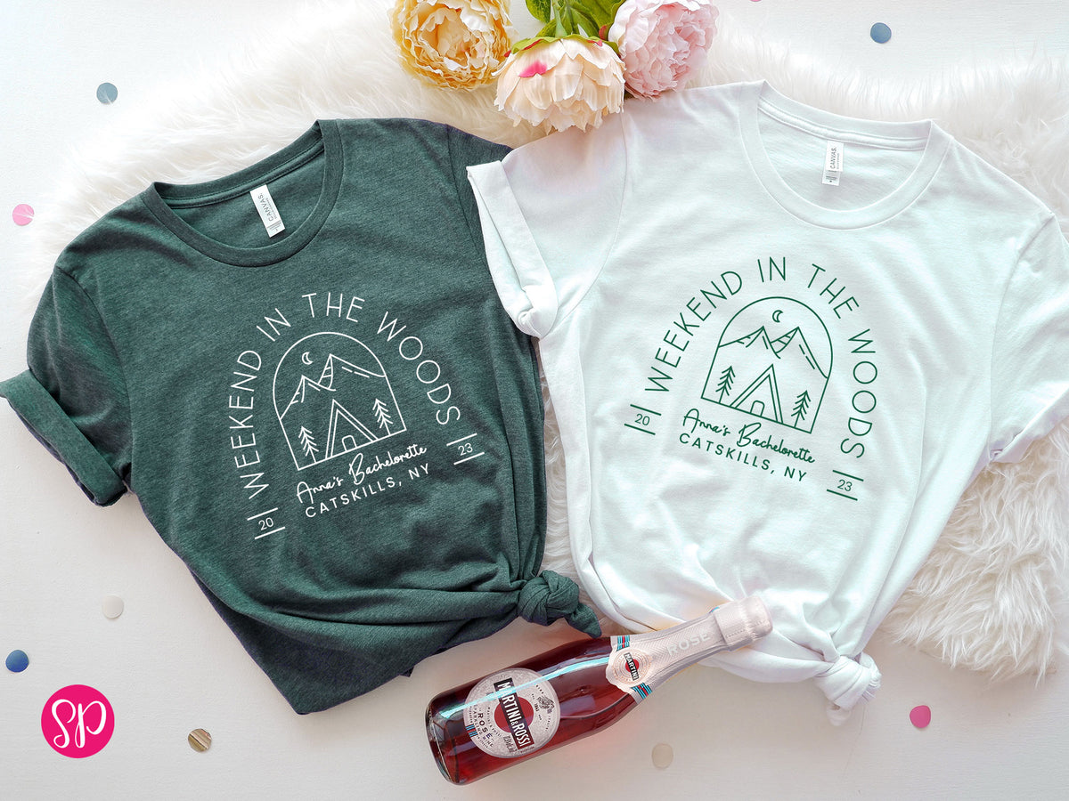 Weekend in the Woods with Personalization Premium Unisex T-Shirt