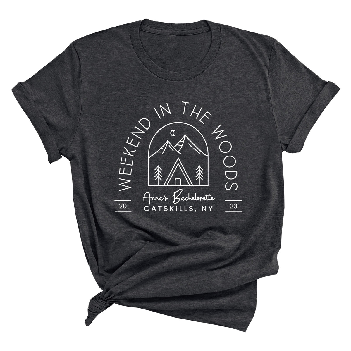 Weekend in the Woods with Personalization Premium Unisex T-Shirt