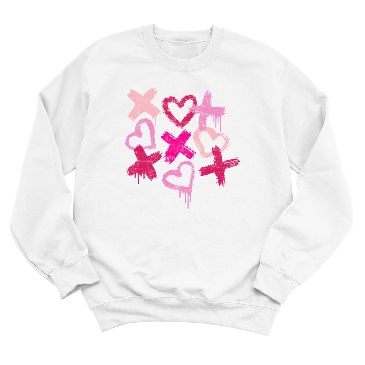 XO Hearts Paint Splatter Sweatshirt
