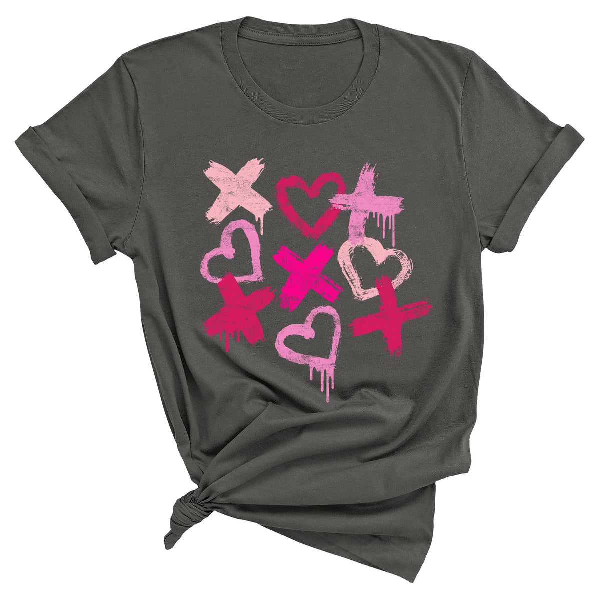 XO Hearts Paint Splatter Comfort Colors T-Shirt