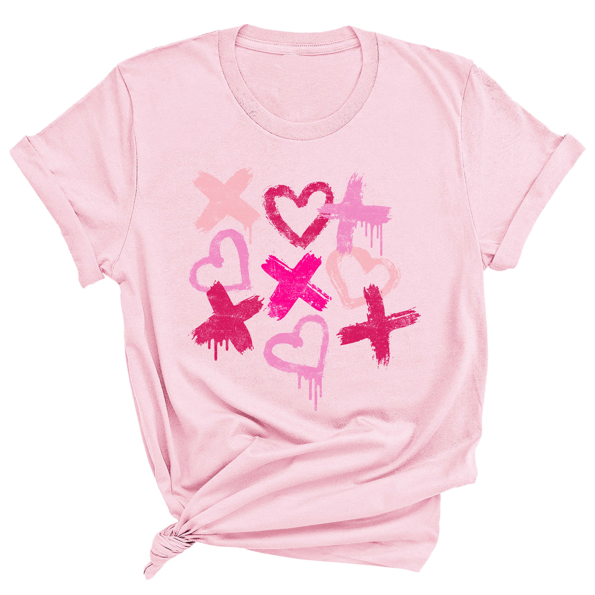 XO Hearts Paint Splatter Unisex T-Shirt